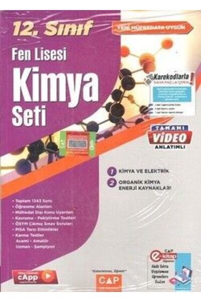 Çap Yayınları 2025 Çap 12. Sınıf Fen Lisesi Kimya Seti Parlayan Proje Ayraç H...