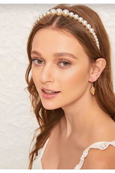 elvin aksesuar Πολυτελής Λευκή Πέρλα Στέμμα