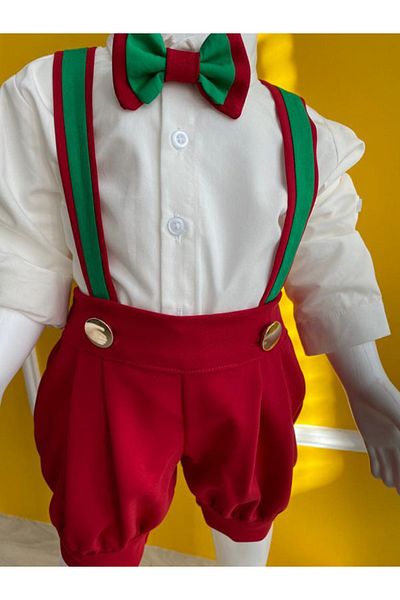 tubibebe New Year Concept New Year's Special Shorts, Salopet + Shirt + Bow Tie + Socks