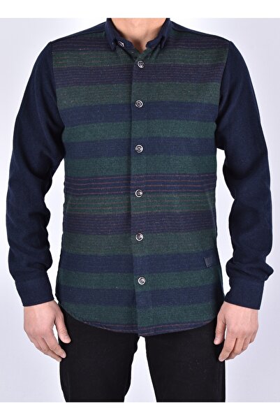 ADVANTE 2022-702 Slimfit Spor Oduncu Gömlek /yeşil/2xl