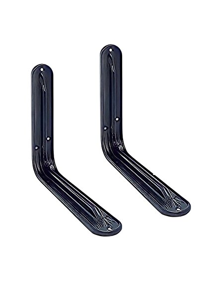 HOBİDABİ Raf Altı Ayak Raf Tutucu L Metal 13 X 10 Cm Siyah Raf Altı Montaj Ap...