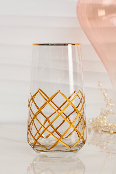 P H Panayır Home Lav Lux Dowry Set 12 Piece Glass Set Water Glass, Soft Drink, Beverage Dinnerware, Tableware Set