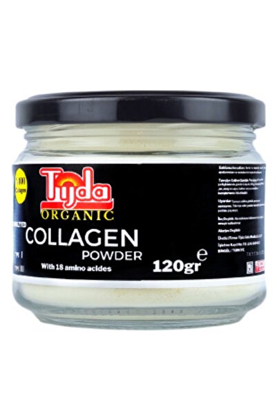 TİJDA Organic Collagen Powder 120 Gr. Tip 1 & 3 Collagen Skin Health Hair & Nail Support Joint Health