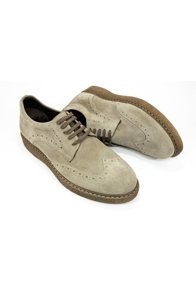 Clasica Genuine Leather Beige Men's Casual Shoes