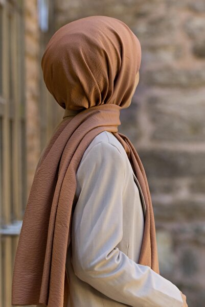 VİOLLA Γυναικείο βαμβακερό σάλι Cazz Camel