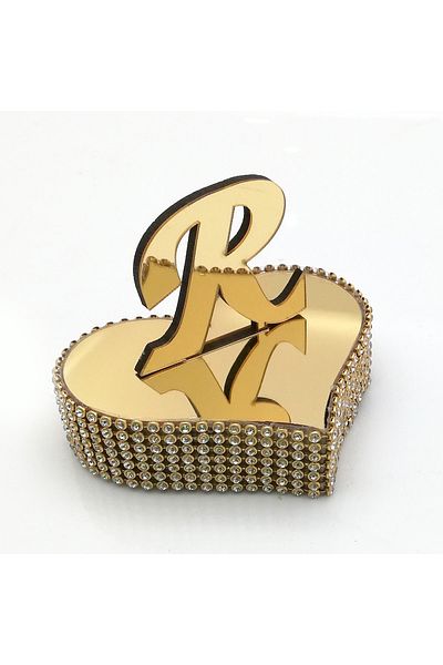 Lora Davet Δίσκος αρραβώνων Letter Ring Riser R 1 τεμάχιο χρυσό 53539