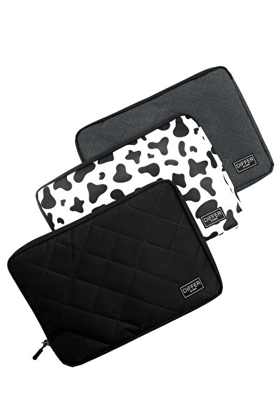 Differ Studio 15-15,6 инча черен калъф/чанта за лаптоп/MacBook/ноутбук с капитонирана подплата и водоустойчива подложка