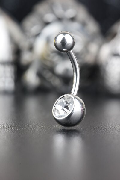 Valhalla 316l Cerrahi Çelik Zirkon Taşlı Göbek Piercing