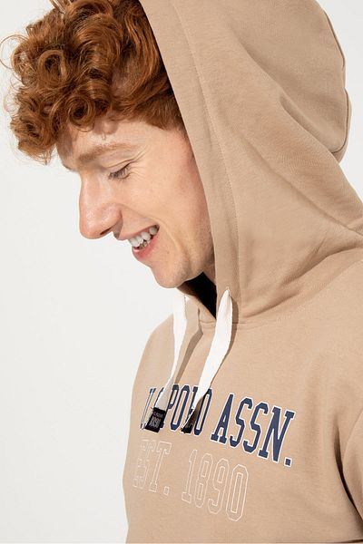 U.S. Polo Assn. Καφέ ανδρικό φούτερ