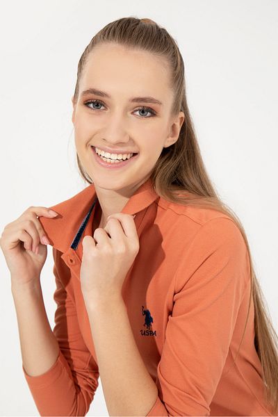 U.S. Polo Assn. Hanorac portocaliu pentru femei