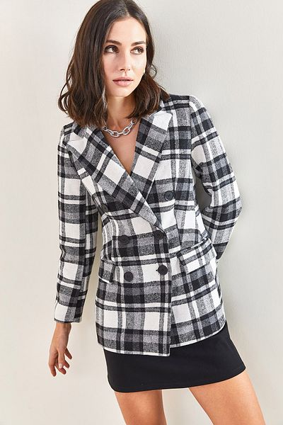 Bianco Lucci Women's Patterned Stamp Jacket 3001