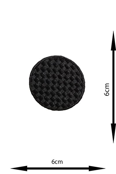 REMSATİC Ütü Ile Yapışan Arma - Patch - Dirsek Yama Modeli Siyah Yuvarlak Pöt...