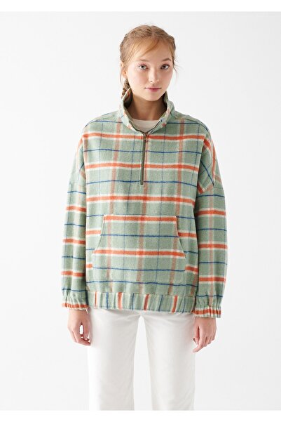 Mavi Hooded Checkered Green Blouse 1210297-83177