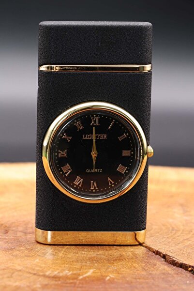 Genel Markalar Lüks Saatli Pürmüzlü Gazlı Çakmak