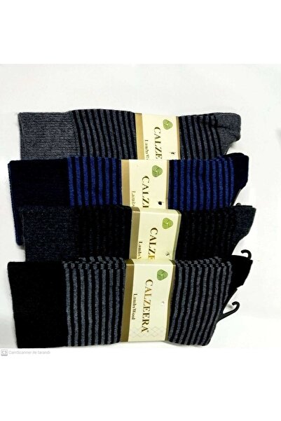 VINIA مجموعة من 4 جوارب حرارية للرجال من صوف الخراف الحقيقي بدون خياطة