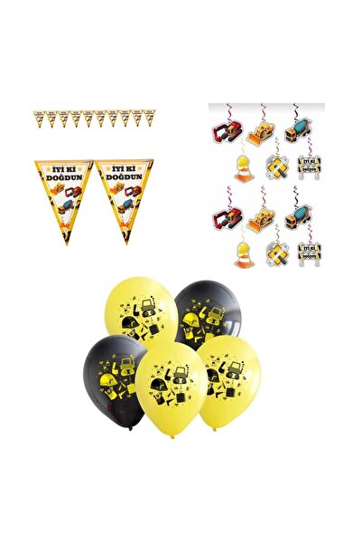 DÜVENCİ TİCARET Iş Makinaları Inşaat Temalı 3lü Parti Seti