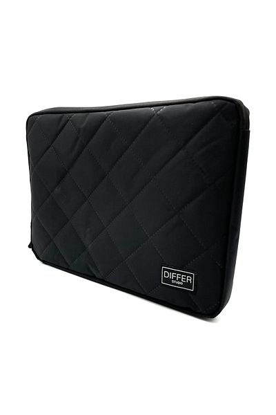 Differ Studio 15-15.6'' Inch Black Quilted Waterproof Laptop/Macbook/notebook Case/bag