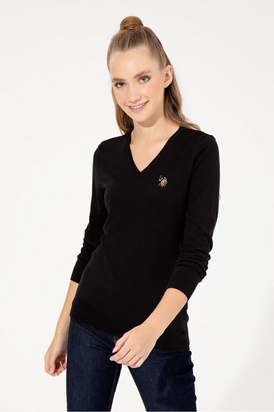 U.S. Polo Assn. Pulover de damă negru