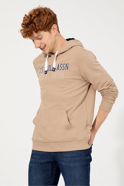 U.S. Polo Assn. Καφέ ανδρικό φούτερ