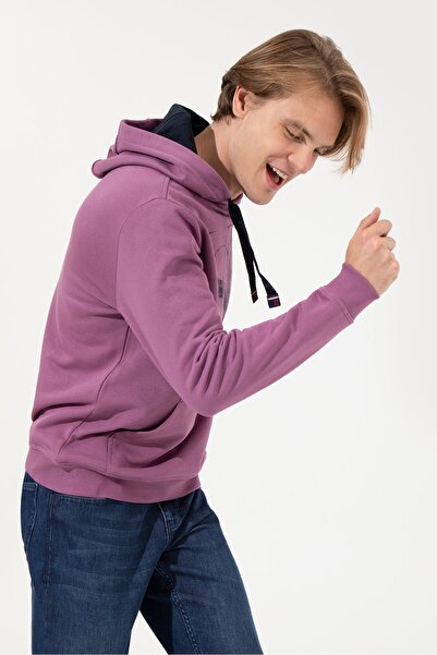 U.S. Polo Assn. Μωβ ανδρικό φούτερ