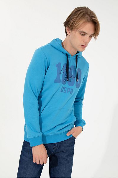 U.S. Polo Assn. Hanorac albastru pentru bărbați