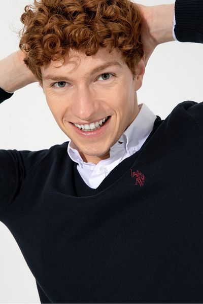 U.S. Polo Assn. Мъжки тъмносин пуловер