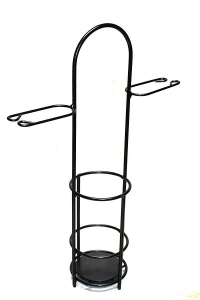 Jenisa Metal 1 Bottle 2 Glass Compartments Wine Stand Wine Rack Presentation Holder
