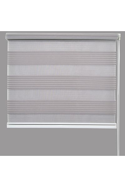 Babacan Home Design Brillux Zebra - Gray Pleated Curtain, 180X260