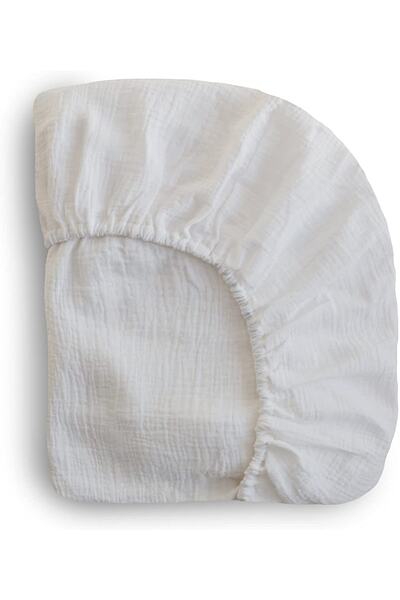 Anne Sesi Bürümcük Muslin Fitted Sheet 70x120 Cm 100% Organic Cotton +15 Cm Bed Height