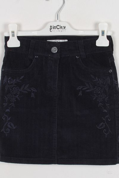 incity Girl's Velvet Navy Blue Skirt