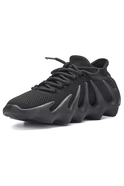 İmerShoes Pantofort negru unisex - talpă flexibilă, anti-alunecare, zimțată, șosete elastice cu șireturi, Tb-64