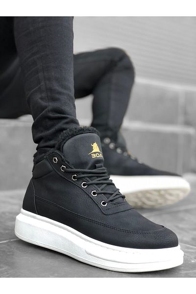 BOA Ba0151 - Men's Style Sports Boots with Fur Inside and Laces