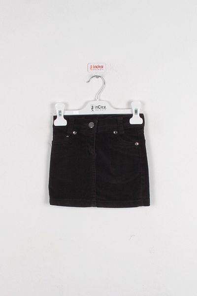 incity Fusta de catifea neagra pentru fete