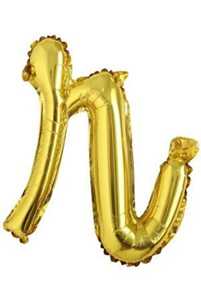 kidspartim R Letter Gold Handwritten Foil Balloon 18 Inc 45 cm