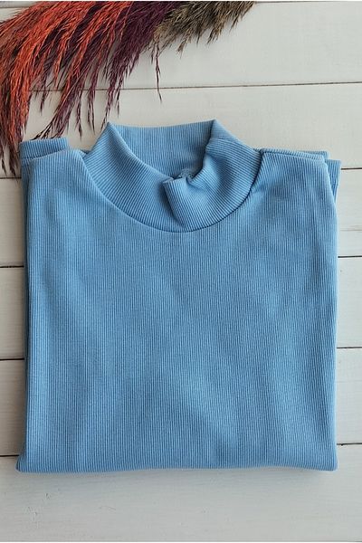 KAVİN KİDS Children's Ribbed Turtleneck Knitted Buluz