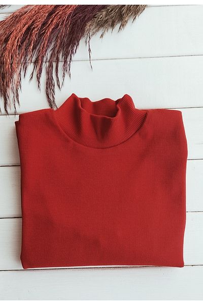 KAVİN KİDS Children's Ribbed Turtleneck Knitted Buluz