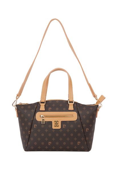 Pierre Cardin Καφέ Monogram Γυναικεία Τσάντα ώμου 05PO22K1593