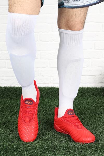Lescon Pantofi de fotbal Ares 031 cu crampoane Tinuta rosie pentru barbati