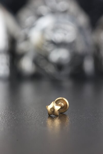 Valhalla 316l Cerrahi Çekil Tragus Helix Conch Yıldız Piercing