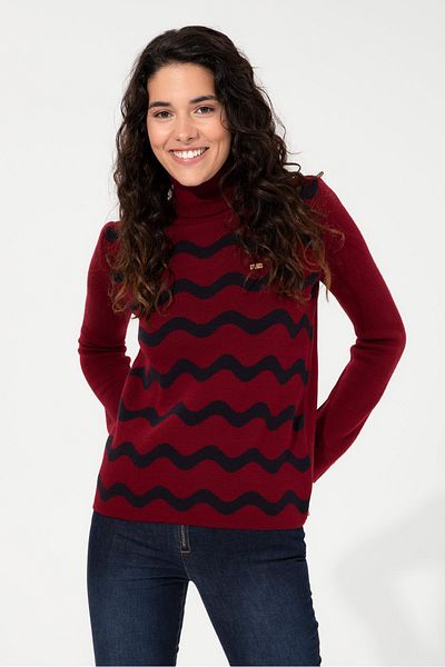 U.S. Polo Assn. High Collar Red Women's Sweater Lemar