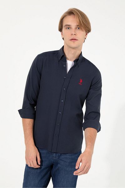 U.S. Polo Assn. Ανδρικό πουκάμισο - Navy Blue