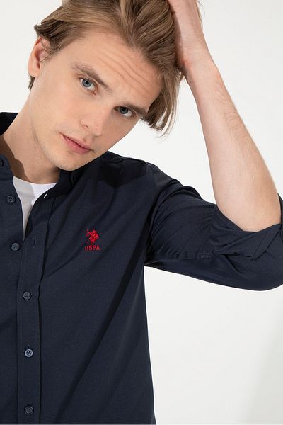 U.S. Polo Assn. Ανδρικό πουκάμισο - Navy Blue
