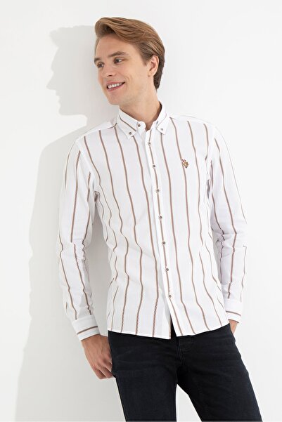 U.S. Polo Assn. Ανδρικό πουκάμισο με κουμπιά γιακά Cebas