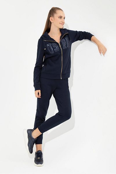 U.S. Polo Assn. Normal Waist Slim Fit Navy Blue Women's Trousers Pt01-sk022