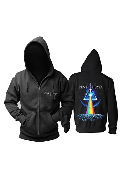 GALASHOP Pink Floyd Metal Fermuarlı Hoodie