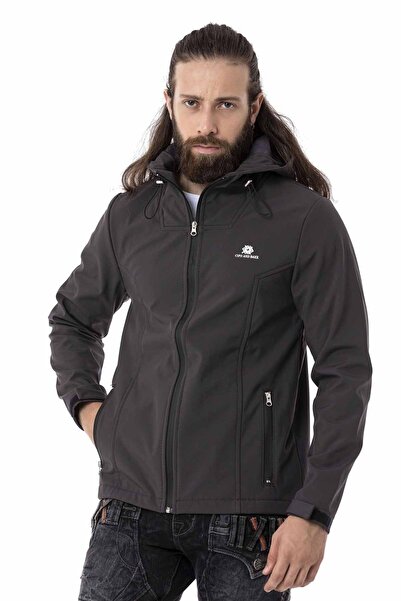 Cipo&Baxx Cj285 Softshell Termal Şardonlu Antrasit Ceket
