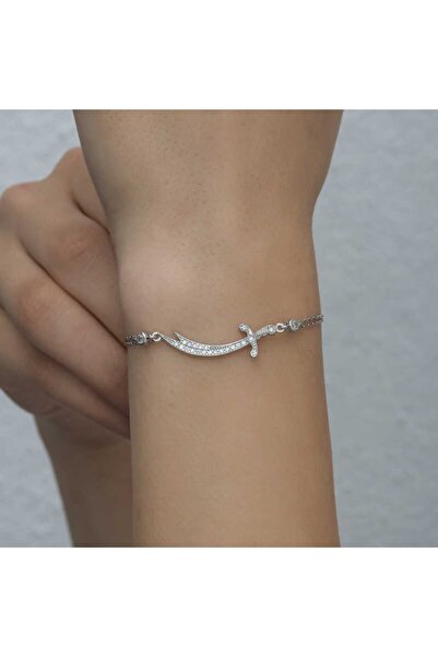 Gumush Gümüş Zülfikar Kılıcı Kadın Bileklik