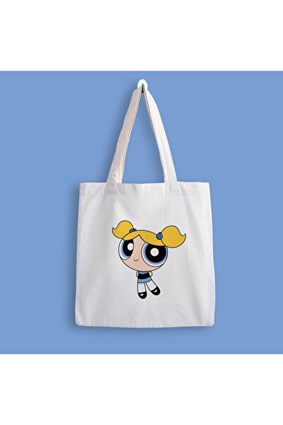 designedfy Geantă din pânză cu imprimeu Bubbles Fete Powerpuff