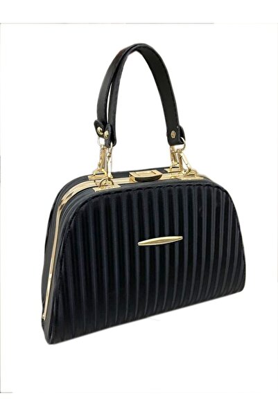 Women's Black Metal Accessory Evening Dresses and Casual Hand and Shoulder Bags
