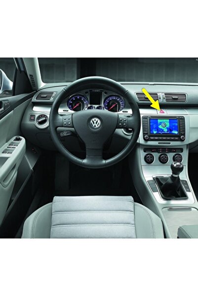 AFT Vw Passat B6 2006-2011 Uyumlu  Dörtlü Flaşör Düğmesi Kırmızı Üçgen Ikaz T...